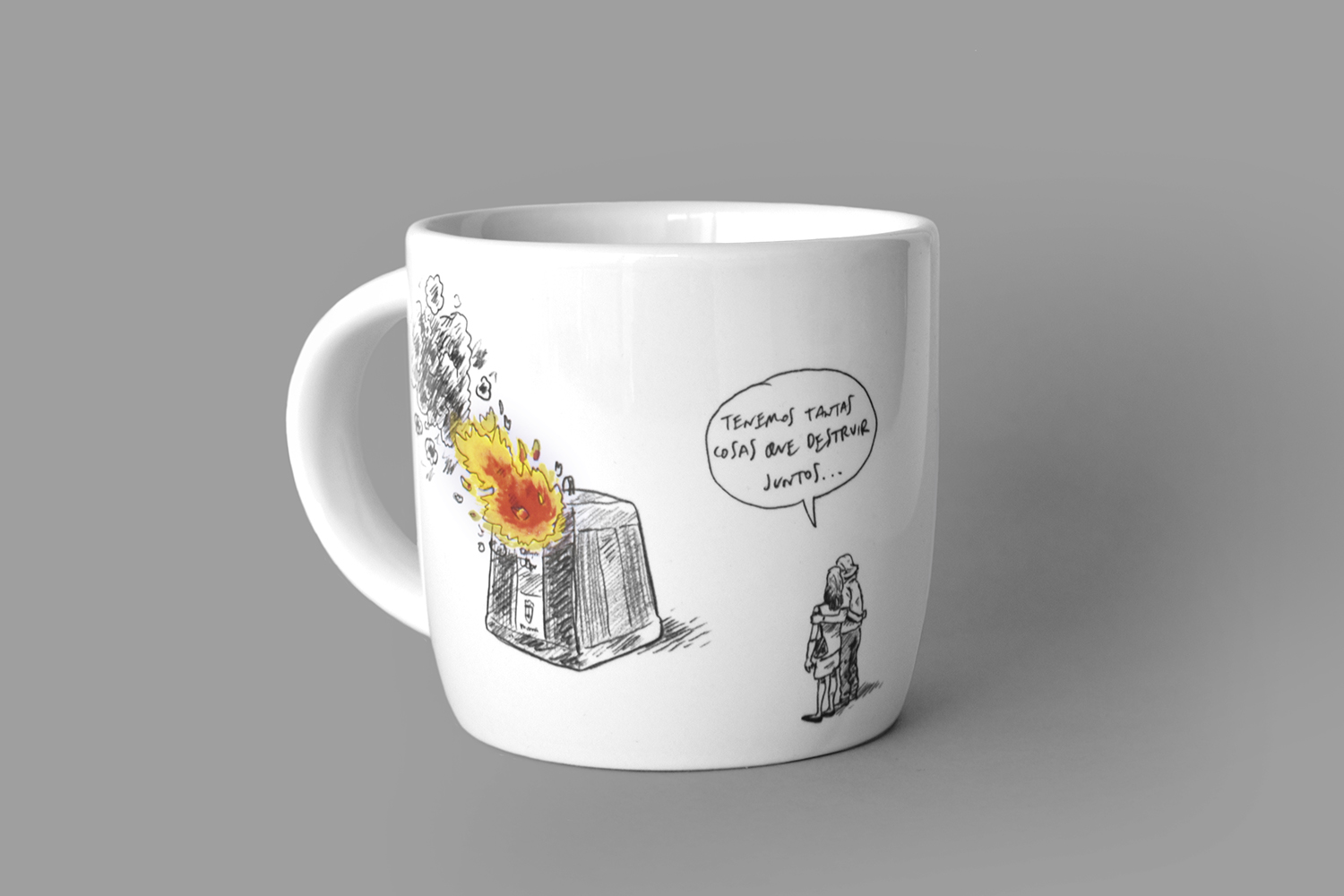 Contenedores ardiendo contra la tasa de basuras Declaración de amor Hola Por Qué